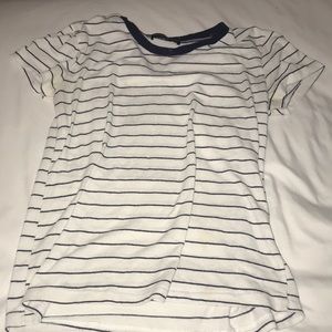 white striped shirt from brandy mellville.
